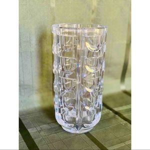 1980s Art Deco Crystal Vase